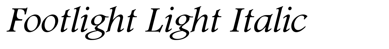 Footlight Light Italic